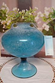 Vaso Anfora Murano azzurro
