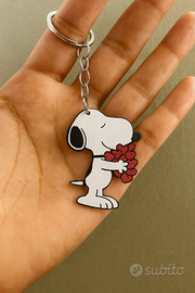 Portachiavi di San Valentino "Snoopy con cuori"