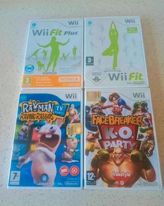Lotto 4 Giochi Nintendo Wii Rayman Wii Fit