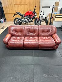Divano vera pelle vintage anni 50