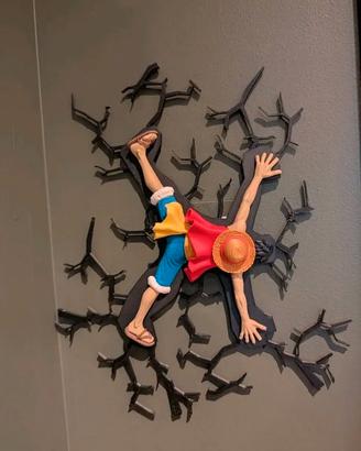 Luffy splash decorazione muro