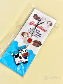 Ciondolo mucca Galatine vintage con strass rosso