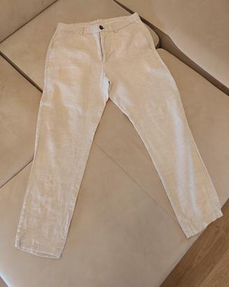 Pantaloni in lino da uomo 