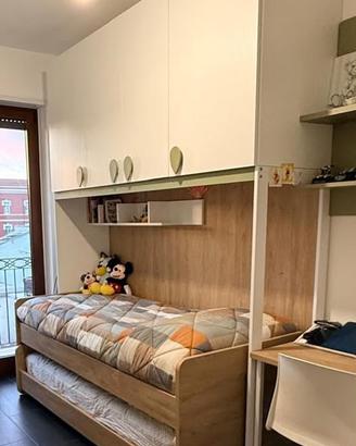 Ponte 2 letti armadio stanza da letto bambini