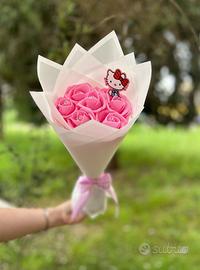 bouquet da 7 rose🤍🩷