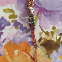 Braccialetto Tribale Teschio bianco e perline