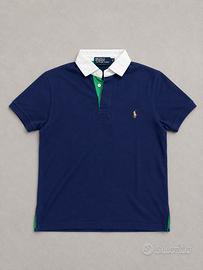 Polo Ralph Lauren Rugby Navy Green White Vintage