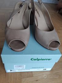 decollete pelle beige