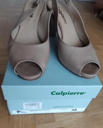 decollete pelle beige