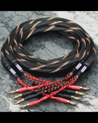 Cavi potenza 2x3mt audiophile tripla schermatura 