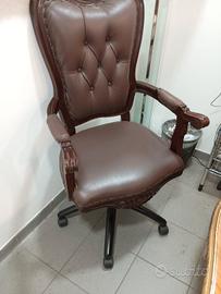 scrivania in legno e set di 3 sedie