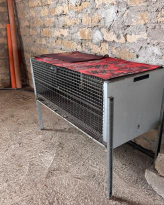 Gabbia per polli o conigli, zincata