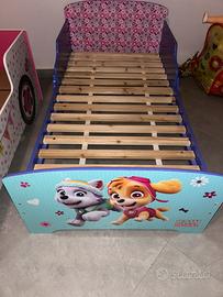 Lettino cameretta bambina Paw Patrol come nuovo