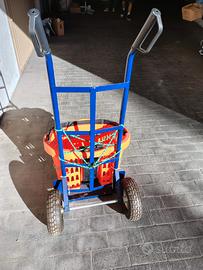 carrello due ruote portatutto con cestello 