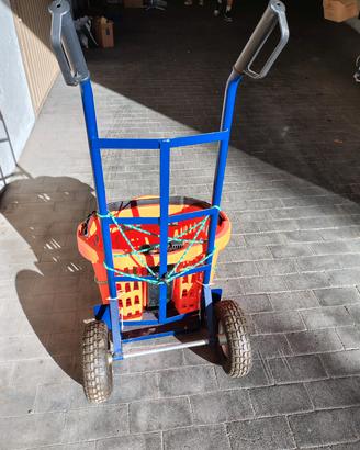 carrello due ruote portatutto con cestello 