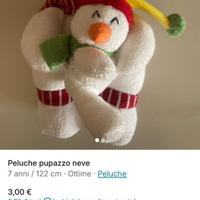 Peluche pupazzo di neve