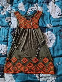 Top Zara Collection ricamato boho chic taglia M