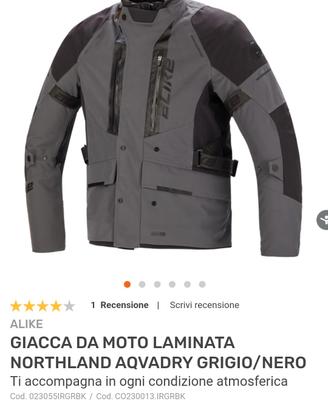 Giacca da moto laminata Northland Aqvadry Grigio/n