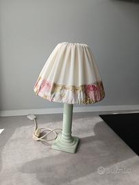 Lampada in porcellana e tessuto lavabile
