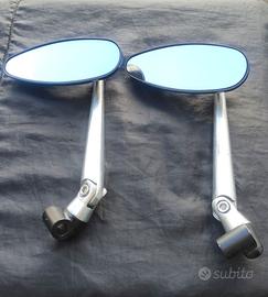 Coppia Specchietti Moto Alluminio Universali 