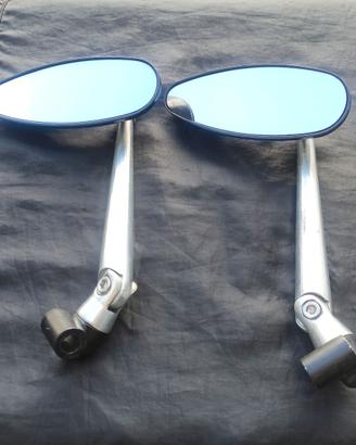 Coppia Specchietti Moto Alluminio Universali 