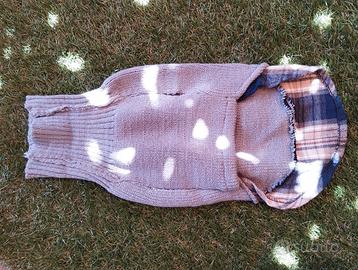 Maglioncino cane collo lungo grigio