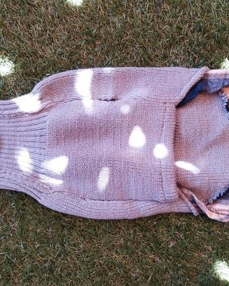 Maglioncino cane collo lungo grigio