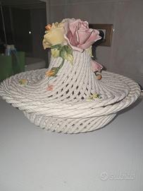 Alzata porta frutta ceramica traforata Bassano 