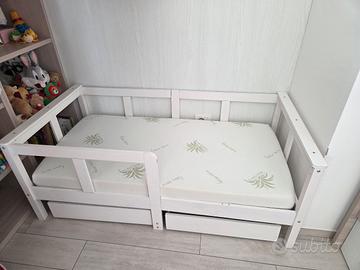 Lettino Montessoriano con materasso 135 x 70 cm