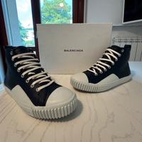 Balenciaga High-Top in Pelle blue atlantique
