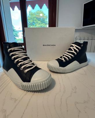Balenciaga High-Top in Pelle blue atlantique