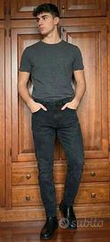 Jeans Donna Pull&Bear Neri Delavé Vita Alta IT 42