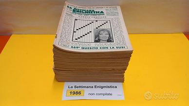 LA SETTIMANA ENIGMISTICA, anno 1986, NON compilati