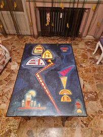 Quadro moderno astratto tipo Kandinsky con cornice