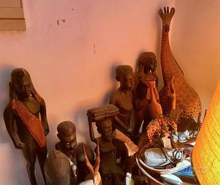 STATUINE ORIGINALI AFRICANE COLLEZIONE 1960