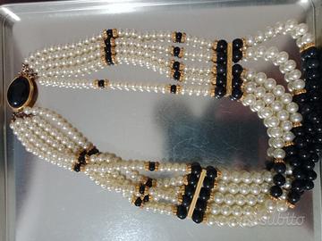 collana vintage di perle di pregiata bijotteria 