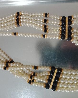 collana vintage di perle di pregiata bijotteria 