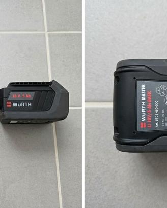 Kit Würth M-CUBE 18V: 2 Bat 5Ah + Carica Rapido
