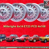 4 pz. Alfa Romeo Millerighe 6x14 ET23 Giulia GT