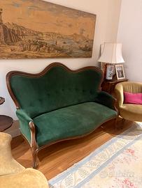 Divano foggia classica in mogano