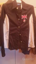 camicia con favore laterali bianche da Londra