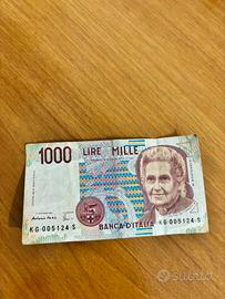 Banconota da Mille Lire “M. Montessori”