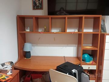 SCRIVANIA ANGOLARE CON LIBRERIA - CAMERETTA/STUDIO