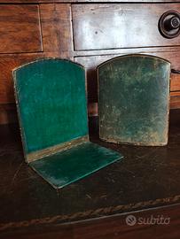 Vintage Coppia di ferma libri d’epoca primi 900