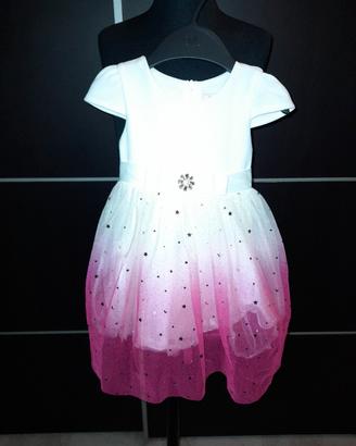 elegante vestito con tulle e gioiello centrale 