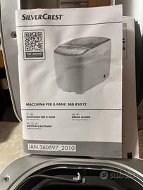 Macchina del pane SilverCrest – come nuova – 45 €