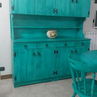 credenza rustica verde tiffany 