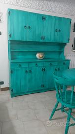 credenza rustica verde tiffany 