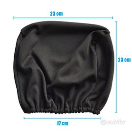5X Copri Poggiatesta Auto Nero Cover Universale