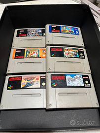Lotto 6 giochi Nintendo Snes originali funzionanti